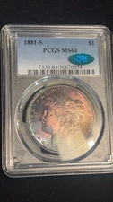 1881-S Morgan Dollar PCGS MS64 CAC~ Toned  