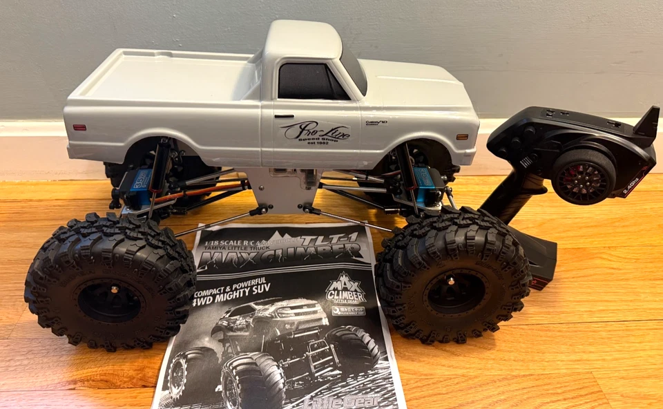 Tamiya TLT-1 Crawler Truck LiPo ESC 1972 Chevy C10 4WD 4WS RTR 12.5" WB Vintage - Image 2 of 4