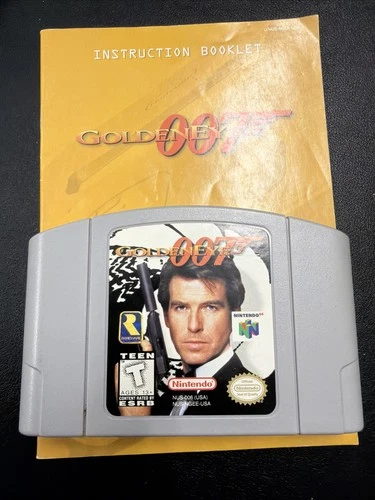 GoldenEye 007 (Nintendo 64, 1997) Authentic N64 Game Tested Works With Manual