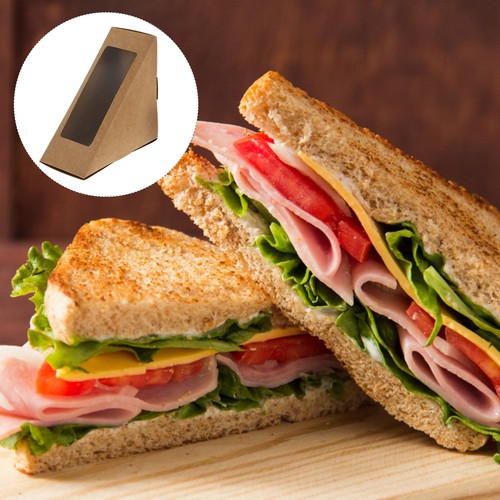 50 Stück Sandwiches Aufbewahrungsbox Kuchen Geschenkbox Papier Lebensmittel Aufbewahrungsbox - Bild 11 von 12