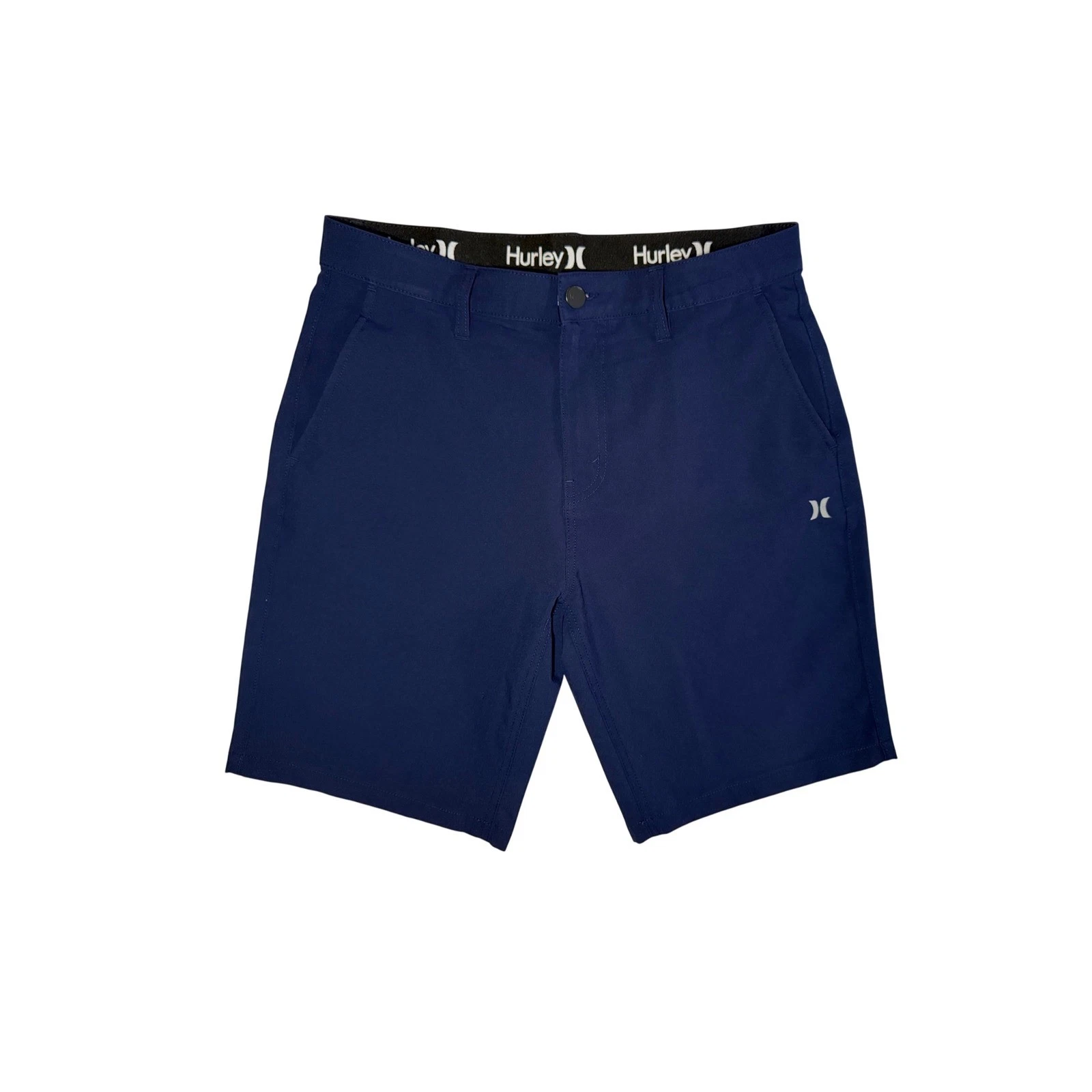 Hurley Chino Shorts Men Size 32 Navy Blue Quick Dry