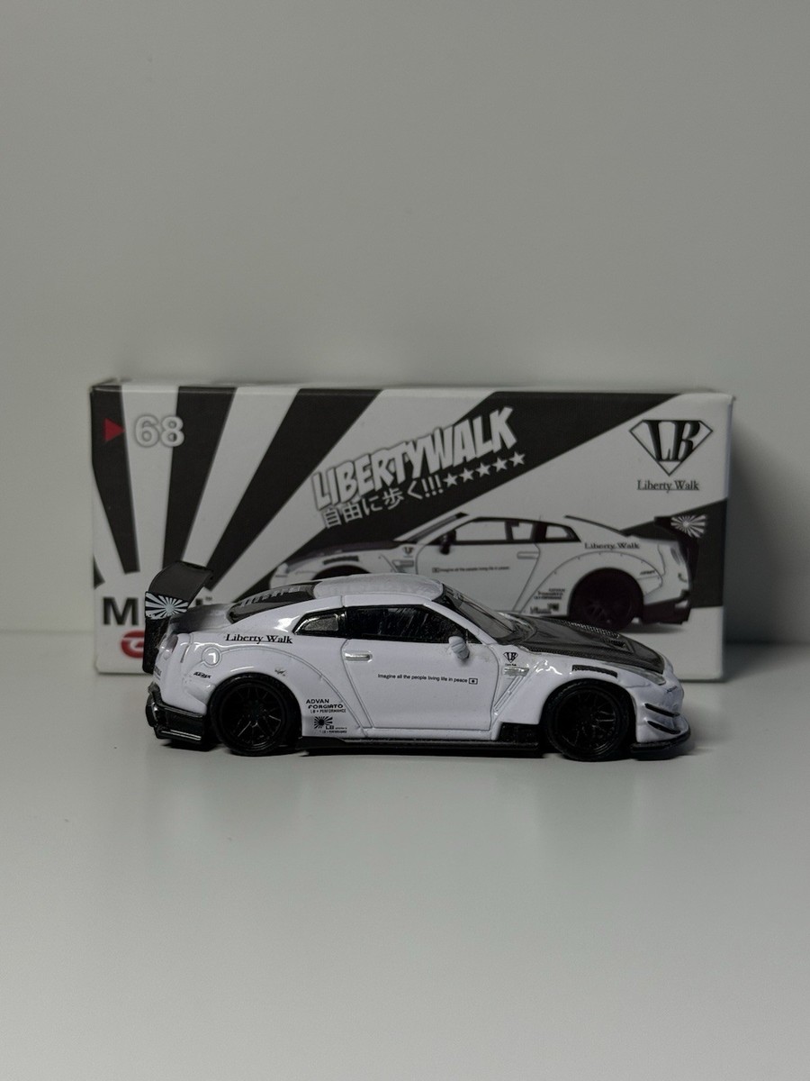 Mini Gt LB Works Nissan GT-R #68 White 1/64 Diecast Car | eBay