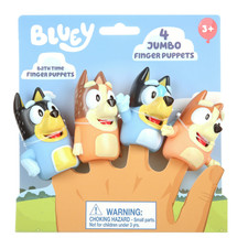 Bluey Jumbo Finger Puppets, 4 Piece