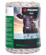 Polywire Basic 3-adrig 0,20 mm Edelstahldraht 200m Rolle Farbe wei&szlig; oder Erde Pu