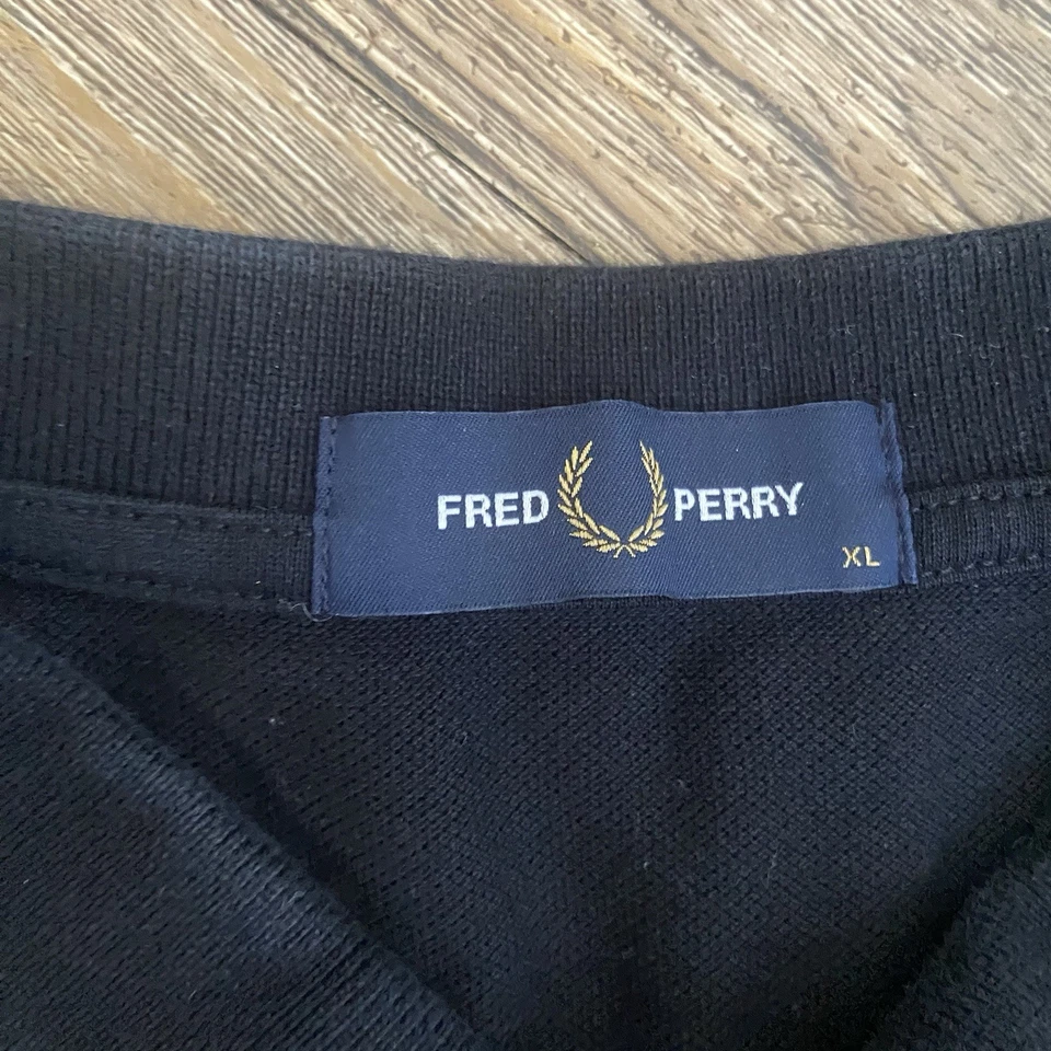 Polo Fred Perry M3600 Negro Ska Mod Scooter Informal Terrazas Pieles Para Hombres XL Foto 3 de 4