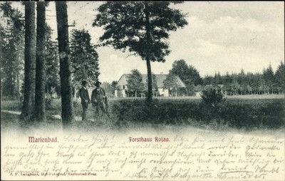 Ak Mariánské Lázně Marienbad Region Karlsbad, Forsthaus Rosau - 11448013