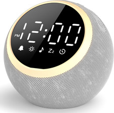 Alarm Clock with White Noise Machine  Night Light, 25 Soothing Sound, Adjustabl