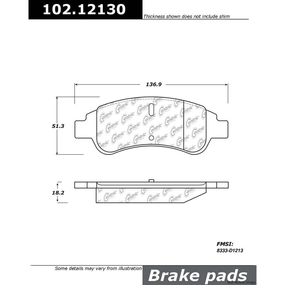 Front Disc Brake Pad Set Disc Brake Rotor C-Tek for Peugeot 301 2013-2017 - Image 4 of 4