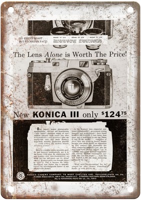 1957 Konica Vintage Film Camera Advertisement Retro Look Metal Sign C1225