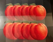 8x LOT Mrs. Grossman's Extraordinary PEACH Fruit Large Stickers EIGHT Stickers