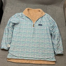 USA Palm 1/4 Zip Reversible Sherpa Jacket Size Small