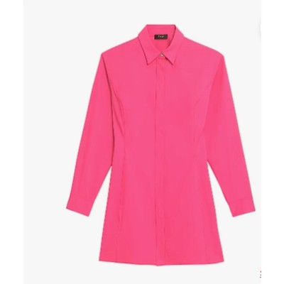 Theory Women's Sculpted Mini SD Long Sleeve Dress Sz 0 NWT 345 Carnation Pink
