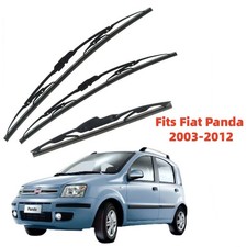 For Fiat Panda 2003-2012 Front Windscreen 23''16''13'' Flat Aero Wiper Blade Set