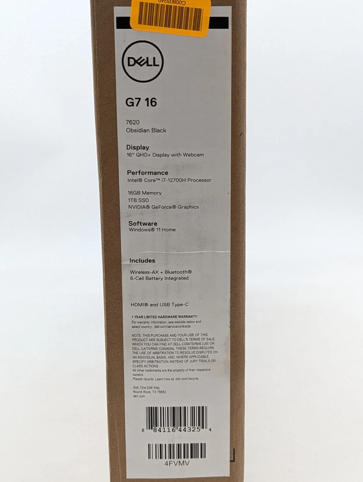 Dell G7 16 7620 16" i7-12700H 16GB RAM 1TB SSD NVIDIA GeForce 3060 Win 11 Home - Image 4 of 4