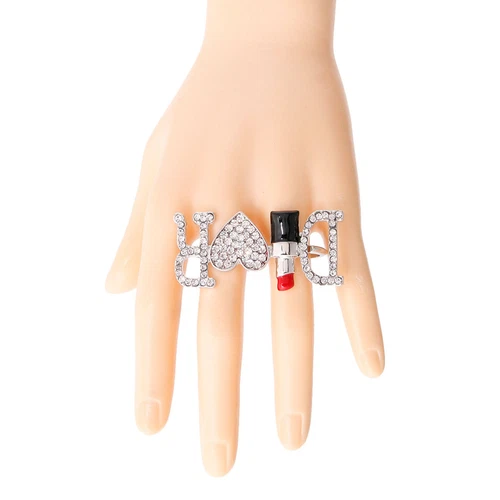 Bague Dior 2 doigts en argent