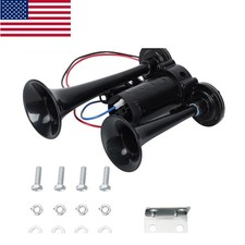 600DB Super Loud Dual Electric Air Horn Kit - Universal Fit for All Vehicles