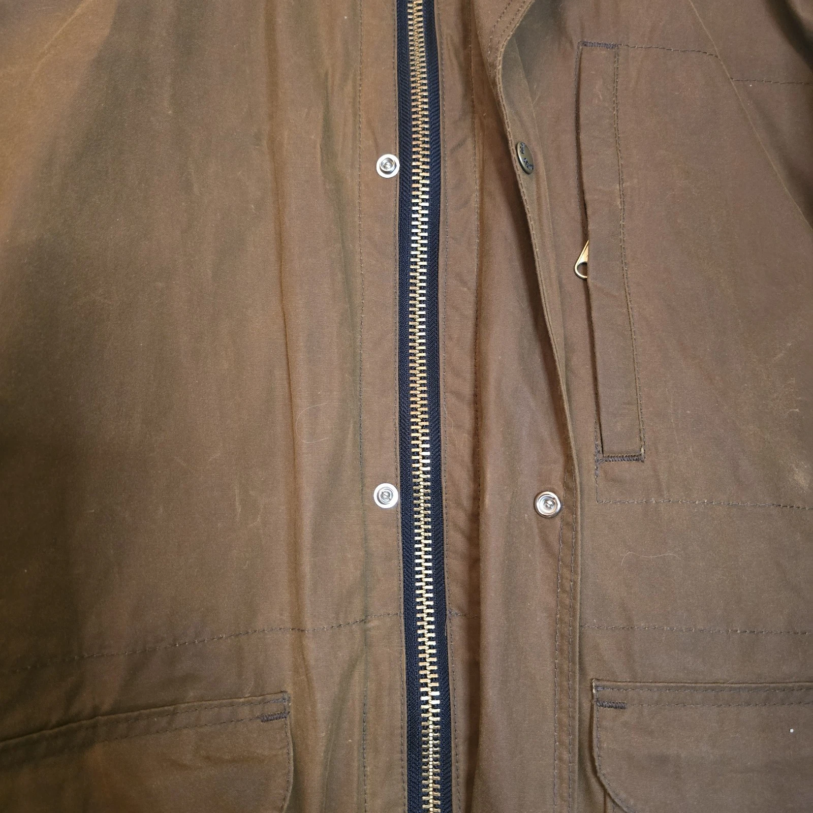 Vintage Filson Cover Cloth Mile Marker Coat XL Brown Waxed Jacket Made In USA - product detail image 8
