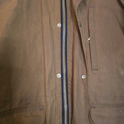 Vintage Filson Cover Cloth Mile Marker Coat XL Brown Waxed Jacket Made In USA image 8