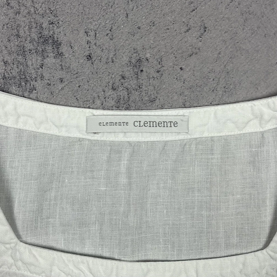 Damen Elemente Clemente Avantgarde Lagenlook Leinen Top T-Shirt Bluse Größe 3 - Bild 3 von 4