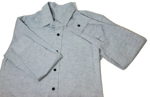 Mens Casual Dress Japan Long Sleeve Linen + Cotton Shirt Button Up Size S - Picture 3 of 10