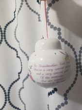Vintage Russ Grandmother Poem White Pomander Fragrance Holder 1997 , Made Japan