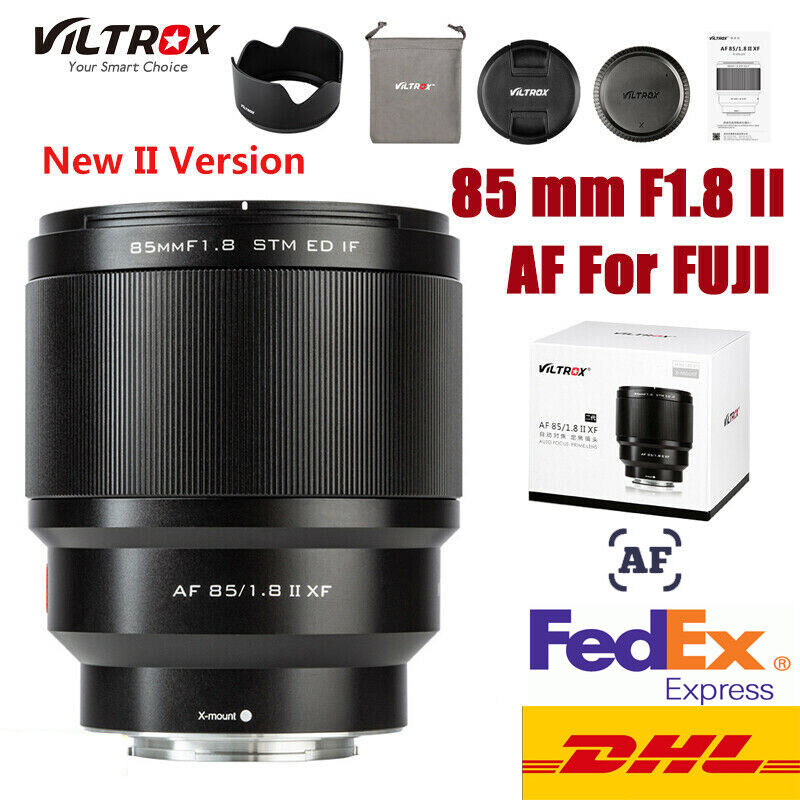 Trouwens Gezondheid Oh jee Viltrox 85MM F1.8 STM II AF Lens for Fujifilm X-Mount X-H1 X-Pro2 X-T3/T2  X-T100 | eBay