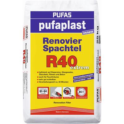 Pufas Pufaplast Renovier Spachtel R40 extrem Spachtelmasse Fertigspachtel 25kg
