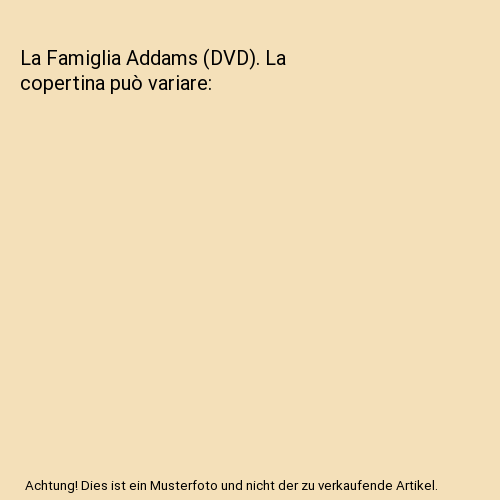 La Famiglia Addams (DVD). La copertina può variare - Afbeelding 1 van 1