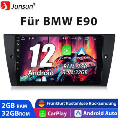 Carplay Für BMW E90 E91 9'' Android 12 Autoradio GPS NAVI WIFI BT DAB+ SWC 2+32GB
