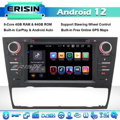 8-Cœurs DAB+ Android 12 GPS Autoradio BMW 3 Série E90 E91 E92 E93 M3 CarPlay TNT - Photo 1/4