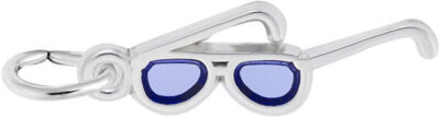 10K or 14K Gold Blue Enamel Sunglasses Charm by Rembrandt