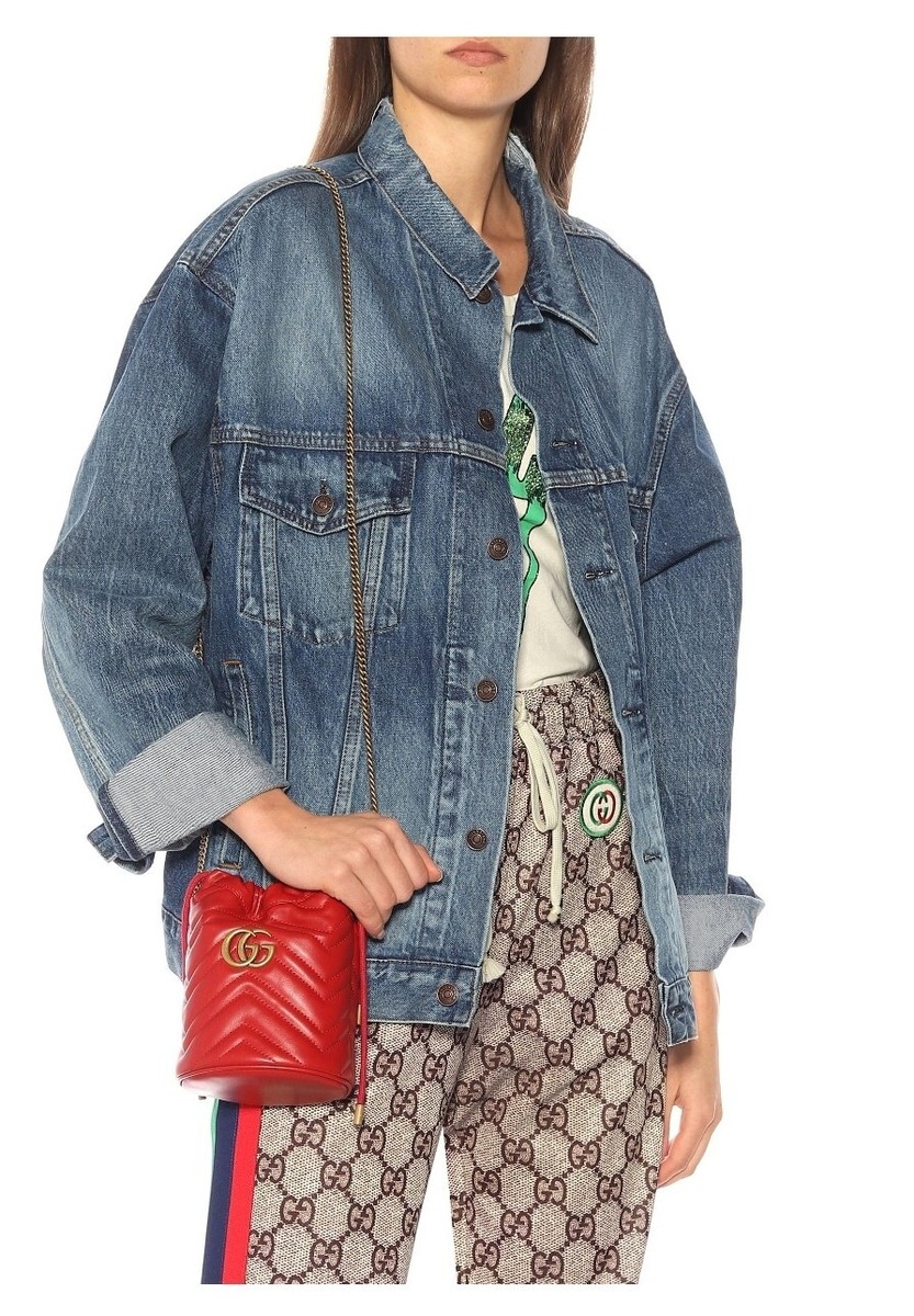 バッグ・カバンその他 gucci GG Marmont' small bucket bag GG Marmont small bucket bag in black leather | GUCCI® US