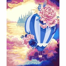 Paint By Numbers Adults kids Balloon Flowers DIY Painting Kit 40x50CM Canvas