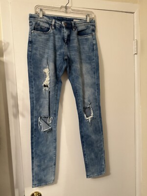 Blank NYC Classique Skinny Jeans Size 27  Distressed Blue