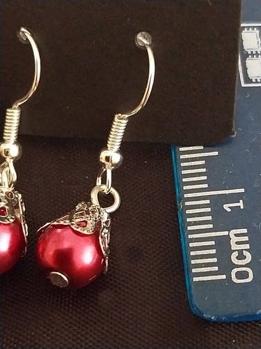 BULK 20 Pairs of ORNATE and Stud Glass Pearl Bead Earring Sets On Display Cards - Picture 21 of 24