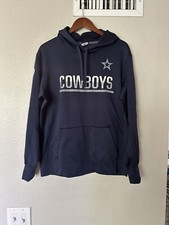 Nike NFL Dallas Cowboys Adult Pullover Therma Fit Hoodie Size Large Blue