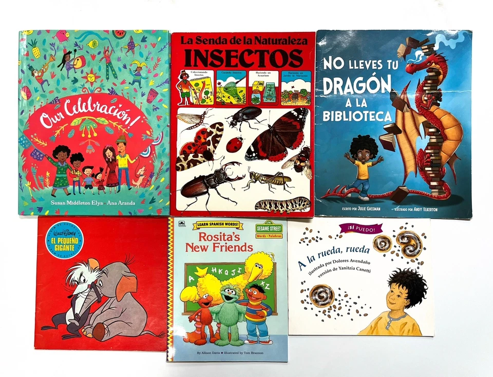 HUGE Lot 58 SPANISH Espanol ESL Bilingual Children's Picture Books Set VERY GOOD - Image 4 of 4