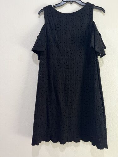 Ronni Nicole Women's Black A Line Dress Lace Overlay Short Sleeve Small - Picture 2 of 8