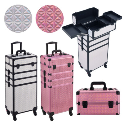 Large Makeup Trolley Case Mobile Beauty Vanity Hairdressing Case with  Drawer UK UK