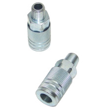 2 pc C21 Air Quick Coupler 1/4" Male Steel 1/4" NPT air hose fitting C21