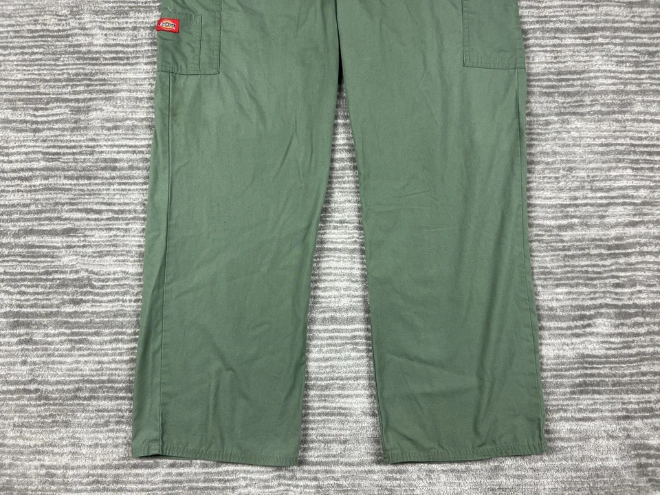 Pantalones Médicos Dickies Unisex Verde Bolsillos de Carga Ropa de Trabajo Foto 3 de 4