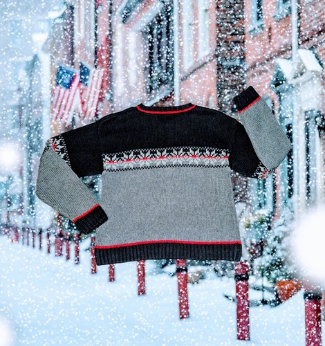 KITESTRINGS Christmas Sweater Winter Sled KNIT Long Sleeve Size 12 - 14 UNISEX - Picture 2 of 9