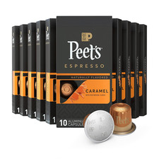 Medium Roast Caramel Espresso Capsules for Nespresso, 100 Count