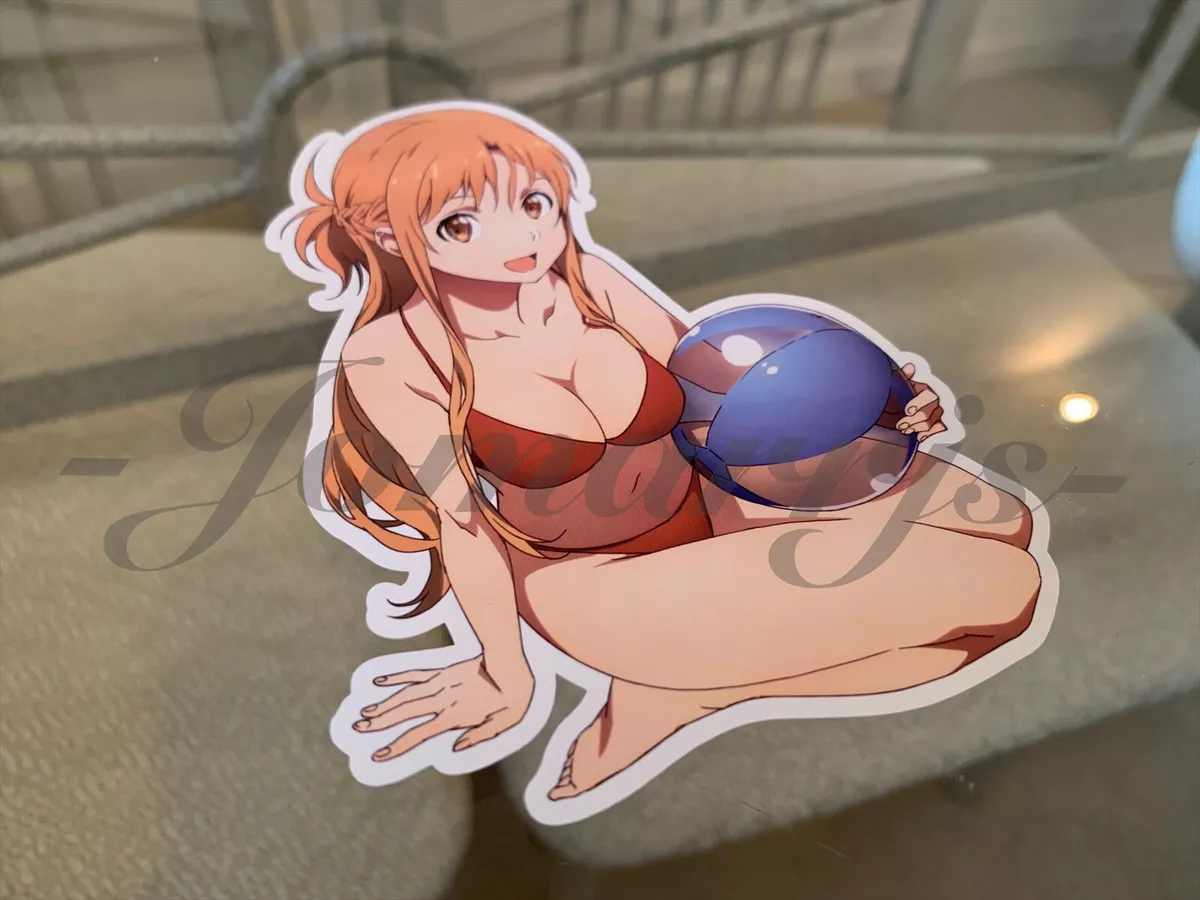 Sword Art Online - Anime- Asuna Yuuki d. Bikini Sun Fun Sticker Vinyl Decal  SAO