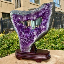 15.3LB Natural Amethyst backbone clustercrystal rod point healing therapy