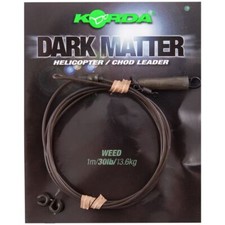 Korda Dark Matter Leader Heli Weed 30lb Helicopter Chod Leader Safe Zone 1m