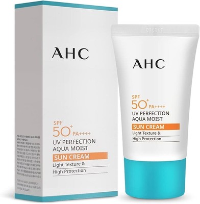 AHC SPF50+ PA++++ UV PERFECTION AQUA MOIST SUN CREAM Light Texture 50ml Korea