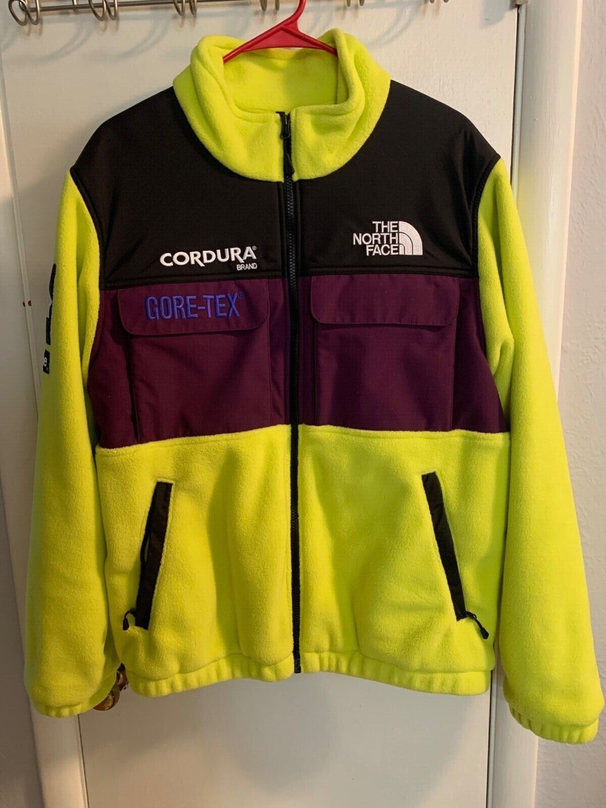 Supreme The North Face Expedition Fleece Jacket Sulphur FW18 Size Large