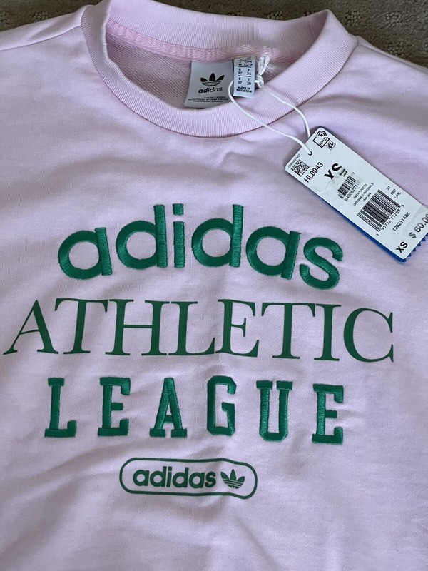 Adidas NWOT Pink And Green Sweatshirt Size X-small