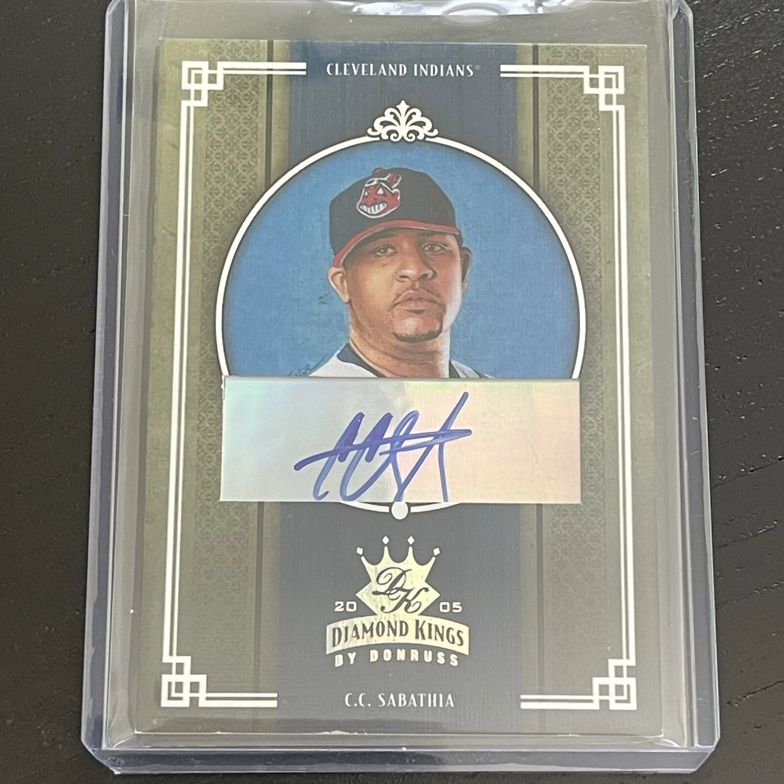 CC Sabathia 2005 Donruss Diamond Kings Signature Silver #d 5/5 AUTO Indians